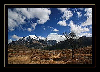 The Torres del Paine from the Dirt Road