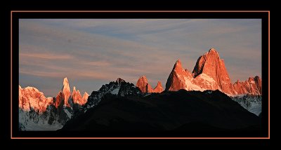 Morning Light on Fitzroy and Cerro Torre