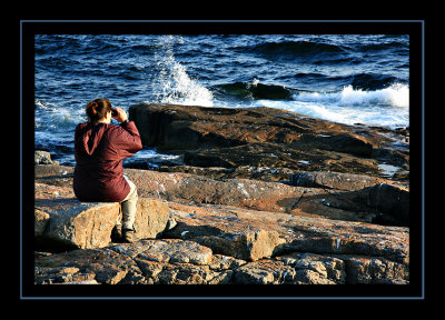 Kathy at Schoodic Point