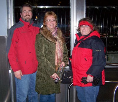 Jeff, Nance, & Jenny braving the cold.