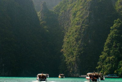 Phi Phi Don, the more secluded of the isles