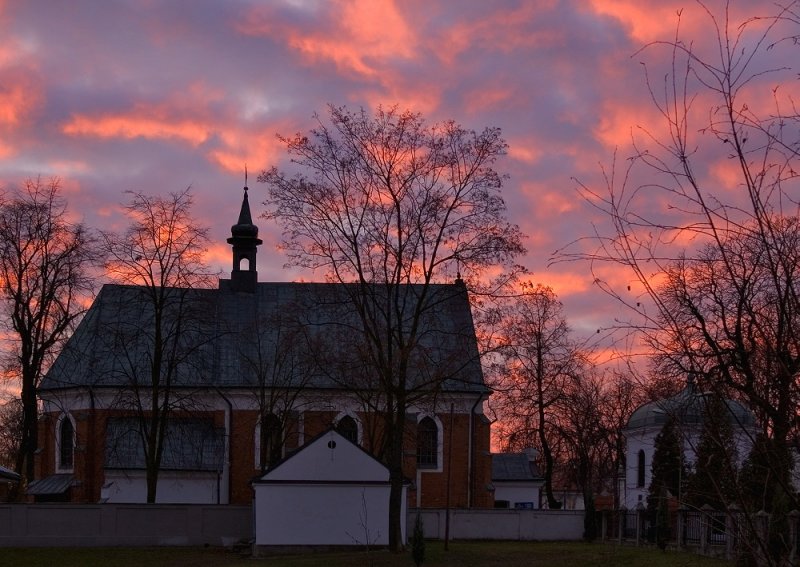 Christmas Sunset At St. Jacobs Church