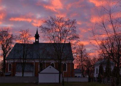 Christmas Sunset At St. Jacob's Church