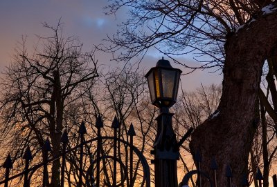 Winter Sunset Lamp