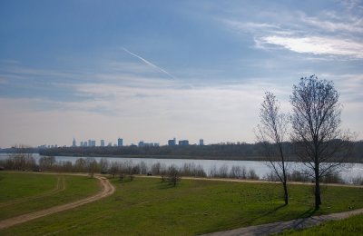 Spring View On The River