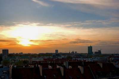 Sun Setting Over Warsaw
