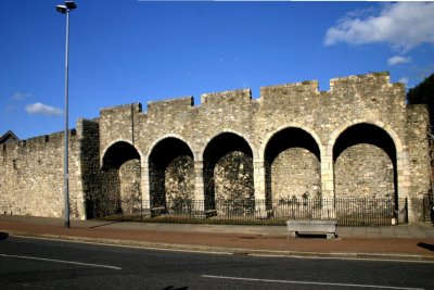 Part of the town wall.