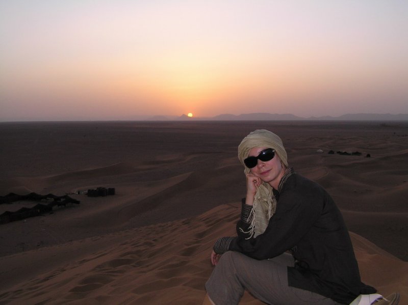 Marianne with sunset