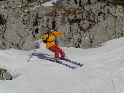 Robert bei der Abfahrt