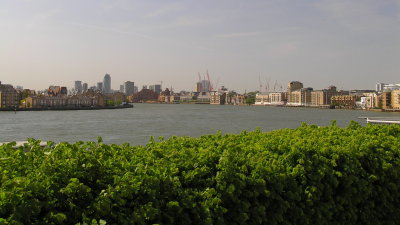 central London from Canary Wharf