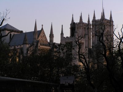 Westminster Abbey in the evening
