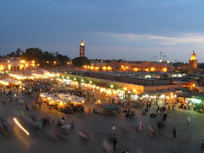 nightscene of Djemna el-Fna