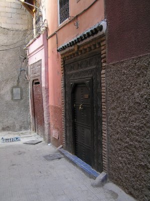 outside of the Riad Medina Azahara our accomodation in Marrakesh