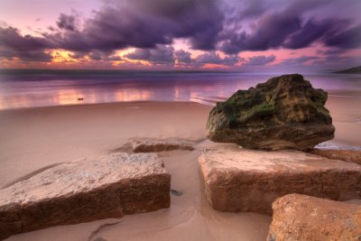 rocks in low tide