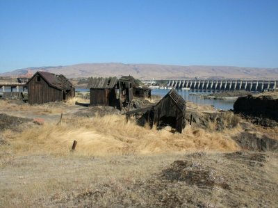 Fishing Village, You can see these buildings from I-84 on the east side of The Dalles.
