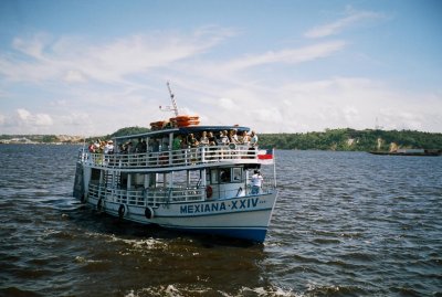A river tour boat