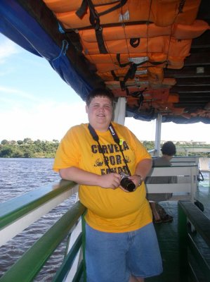 Skyler on the river boat