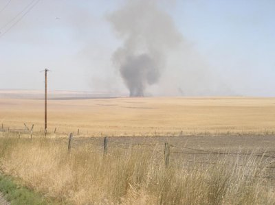 Wheat fire at harvest time BAD NEWS.