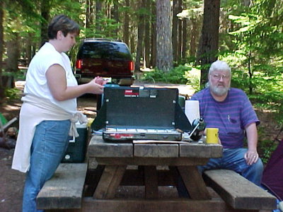 Kelly cooking something