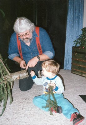 Cutting off the end with a helper 1990