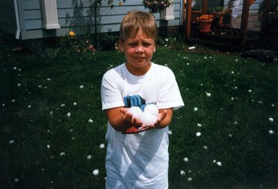 Baseball size hail. July 9  1995