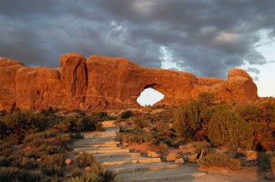 norrth window arch sunset
