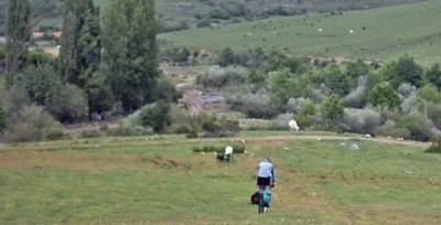 D2-100 Bifurcacin al final de la bajada a Pajares