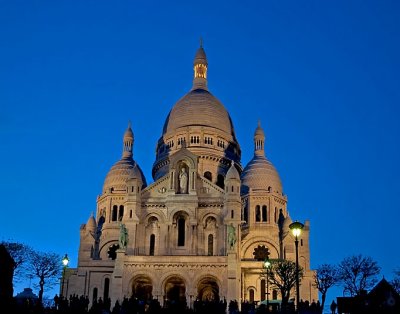 Sacred heart after sunset, Paris