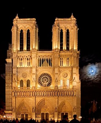 Notre Dame at night, Paris