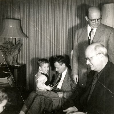 Steve, Bill, Al, Sol - Chanuka 1951.jpg