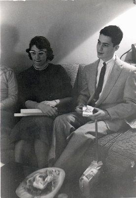 Bryna Edelman & Steve Ruskin Dec 1956 Anita & Don's (per back of photo)