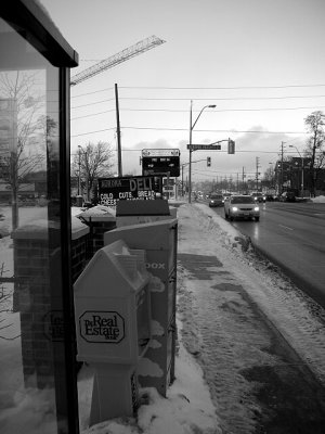 Bus stop 4:19 p.m. -5C