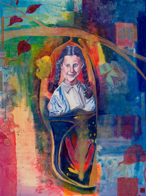 Chrysalis 2006, mixed media on canvas, 36x24