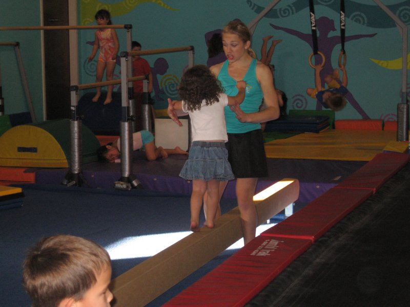 Leila at gymnastics class