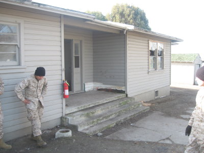 One of the houses we used for training