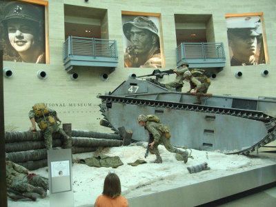 All of the men and women in the display's were molded from live Marines working at the museum