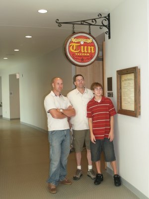 Randy, Zack and me. Yes, there's a bar inside the museum