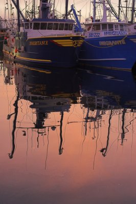 New Bedford Fishing Fleet Hulls and Reflections