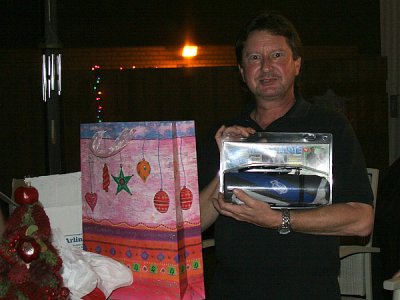 Kurt opens his first gift....