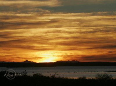 Sunset over Lake Amistad