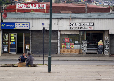 Workmen on Avenue Argentina.