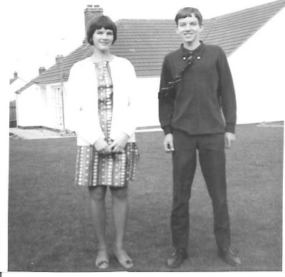 11 - with Mary in back garden of David Av. - 1967.jpg