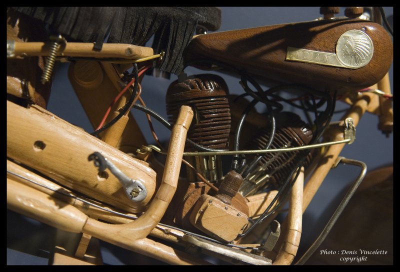 wood hand made motorcycle