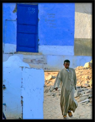 blue Nubian village