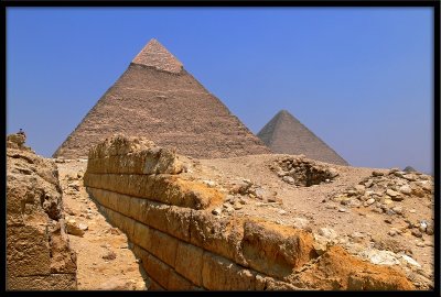 walk to famous Pyramids