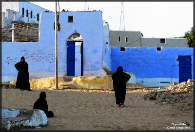 Scene of a Nubian Street before the sunset