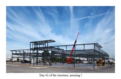 Morning of day #2 of the structure !