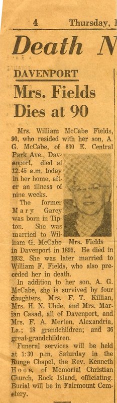 Mary Etta Garey-McCabe-Fields