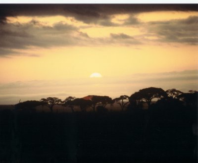 Sunset on the Masai Mara, Kenya