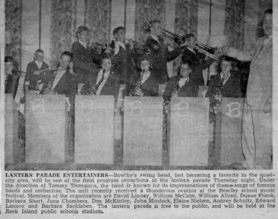 About 1949, Bowlby's Swing Band